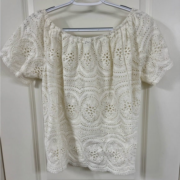 Joie Tops - Joie Cream Eyelet Women's Blouse